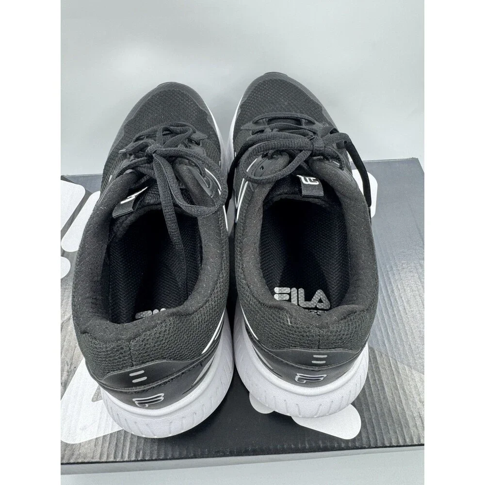 FILA Men’s Action-Stride Energized Black White Athletic Sneakers Shoes Size 9.5